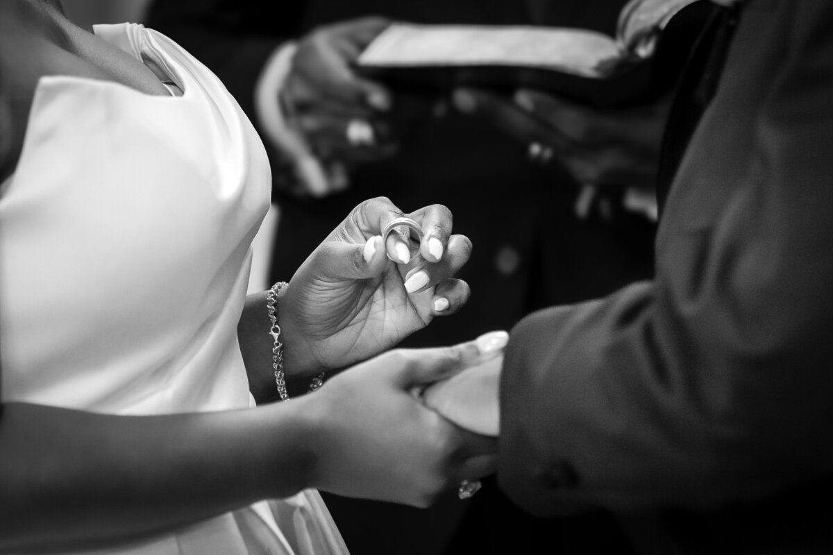 Couple holding hands